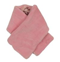 Růžová plyšová šála 