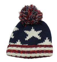 Tmavomodro-červeno-bílá čepice s hvězdami a kapucí Primark