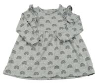 Šedé úpletové šaty s duhami F&F