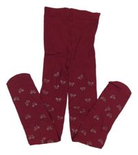 Vínové silonky s mašlemi 