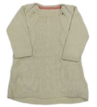 Smetanové vzorované svetrové šaty M&S