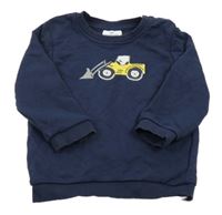 Tmavomodrá mikina s bagrem Topomini