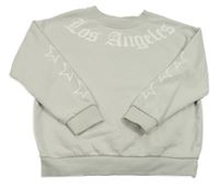 Světlešedá mikina s nápisy Primark