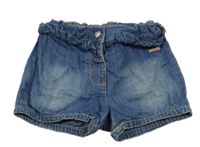 Modré lehké riflové kraťasy s volánky Tom Tailor