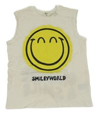 Smetanové tílko se smajlíky H&M