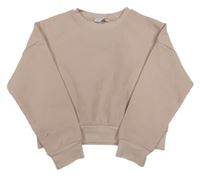 Světlerůžová žebrovaná crop mikina Primark