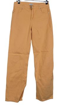 Dámské oranžové široké rifle Pull&Bear 
