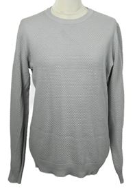 Pánský šedý vzorovaný svetr Primark 