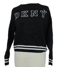Dámský černý crop svetr s logem DKNY 