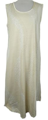 Dámské béžové vzorované šaty MGslife 