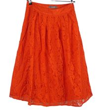 Dámská červená krajková midi sukně Oasis