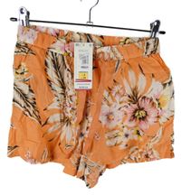 Nové - Dámské oranžové květované kraťasy M&S