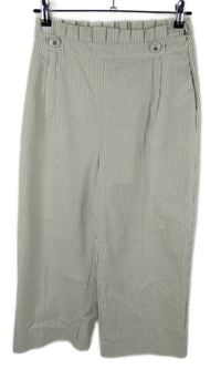 Dámské bílo-tmavomodré proužkované culottes kalhoty Zara 