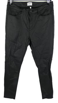 Dámské černé potažené skinny kalhoty Only 