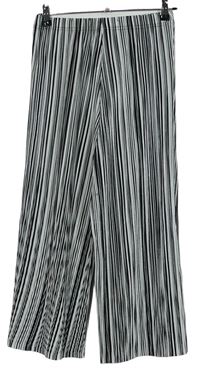 Dámské černo-bílé plisované culottes kalhoty Primark 