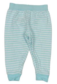 Pomněnkovo-bílé pruhované pyžamové kalhoty M&S