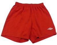 Červené sportovní kraťasy s logem Umbro