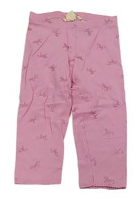 Růžové capri legíny s jednorožci H&M