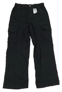 Nové- Černé plátěné cargo kalhoty Primark