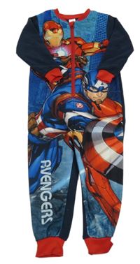Tmavomodrý fleecový overal s Avengers Marvel