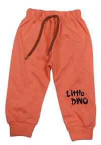 Růžové lehké tepláky s nápisem 