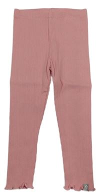 Světlerůžové žebrované legíny Liegelind