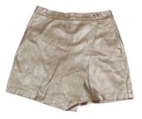 Nové - Růžové koženkové kraťasy River Island