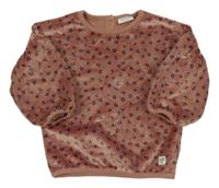 Růžová plyšová mikina s flíčky Next