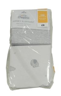 Nové - 2x napínací prostěradlo bílé se slony+ šedé 