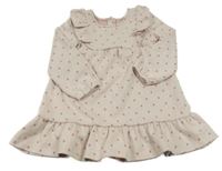 Růžovo-bílé puntíkaté teplákové šaty Matalan