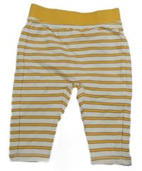 Bílo-žluté pruhované tepláky TCM