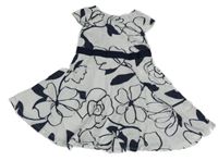 Bílo-tmavomodré vzorované šaty My Chicco