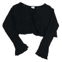 Černé žebrované bolerko