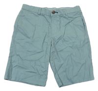 Světlemodré plátěné chino kraťasy H&M