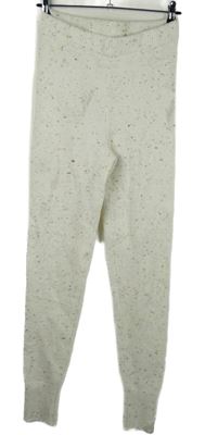 Dámské smetanovo-béžové vzorované pletené kalhoty Primark