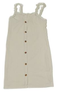 Bílé elastické šaty na ramínka Shein