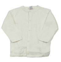 Bílý propínací svetr se srdíčky Topolino