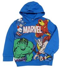 Modrá mikina s potiskem a kapucí - Avengers Marvel