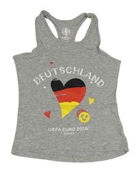 Šedý top s potiskem - Deutschland 