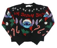 Černý crop svetr se Stitchem H&M