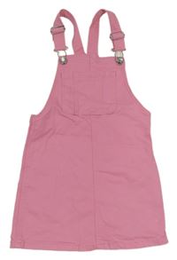 Růžové riflové laclové šaty Denim Co.