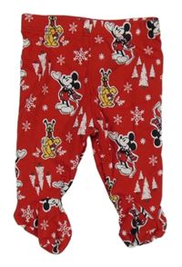 Červené polodupky s Mickeym a vločkami Lc waikiki