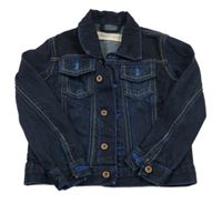 Tmavomodrá riflová bunda Bershka