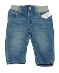 Nové - Modré teplákové rifle s úpletovým pasem GAP