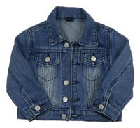 Tmavomodrá riflová bunda Shein