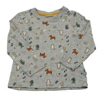 Šedé triko se zvířaty Liegelind