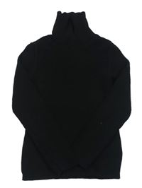 Černý žebrovaný svetrový rolák George