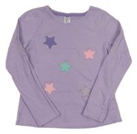Lila triko s hvězdami 