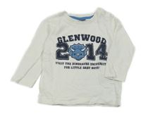 Bílé triko s nápisem a dinem Dopodopo