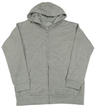 Šedá propínací mikina s kapucí Primark